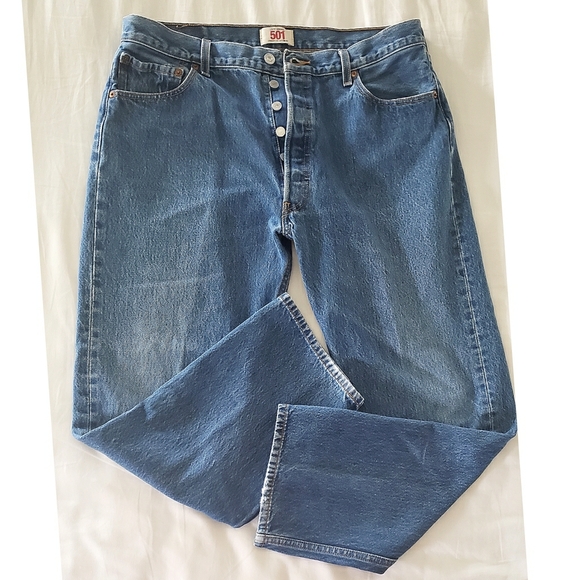 Levi's Other - Levi's 501 Straight Leg Button Fly  Denim Jeans